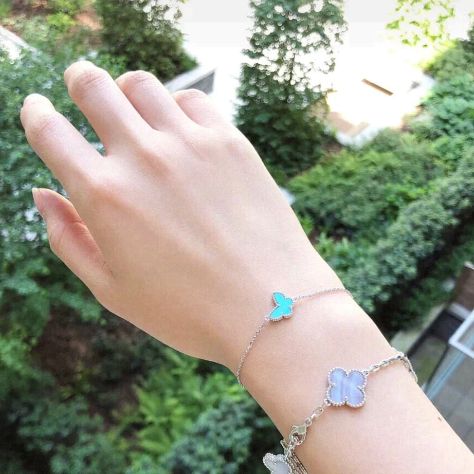 [Lumi Jewels]BRACELET PAPILLON TURQUOISE PAPILLON ARGENTÉ