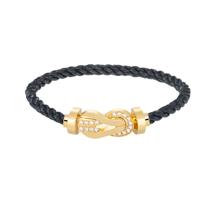 [Lumi Jewels]CHANCE LARGE 8 FIGURE BUCKLE HALF DIAMOND BRACELET GOLD