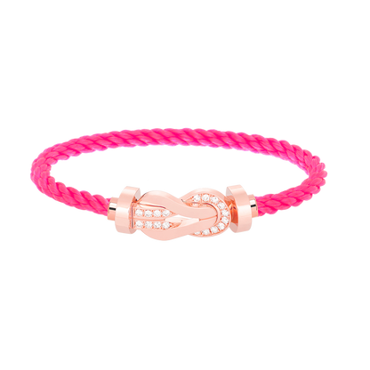 [Lumi Jewels]CHANCE LARGE 8 FIGURE BUCKLE HALF DIAMOND BRACELET ROSE GOLD