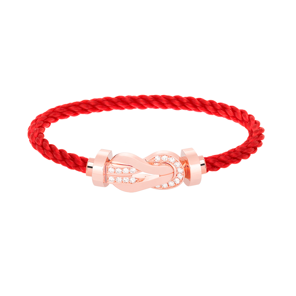 [Lumi Jewels]CHANCE LARGE 8 FIGURE BUCKLE HALF DIAMOND BRACELET ROSE GOLD