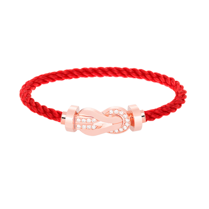 [Lumi Jewels]CHANCE LARGE 8 FIGURE BUCKLE HALF DIAMOND BRACELET ROSE GOLD