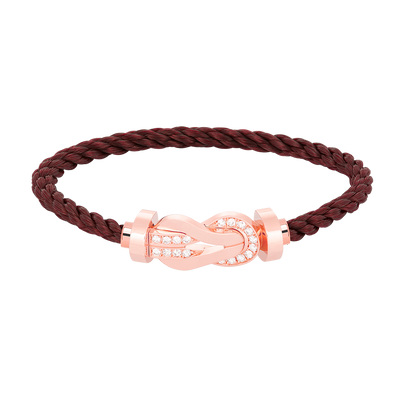 [Lumi Jewels]CHANCE LARGE 8 FIGURE BUCKLE HALF DIAMOND BRACELET ROSE GOLD