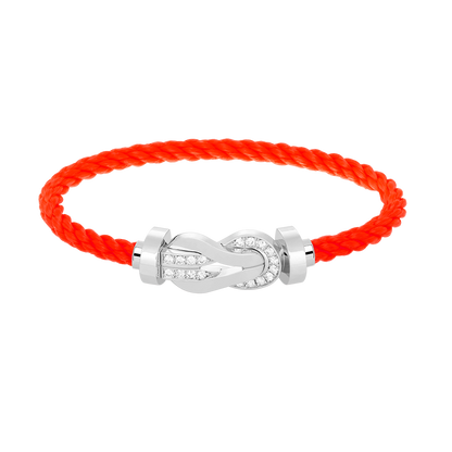 [Lumi Jewels]CHANCE LARGE 8 FIGURE BUCKLE HALF DIAMOND BRACELET SILVER