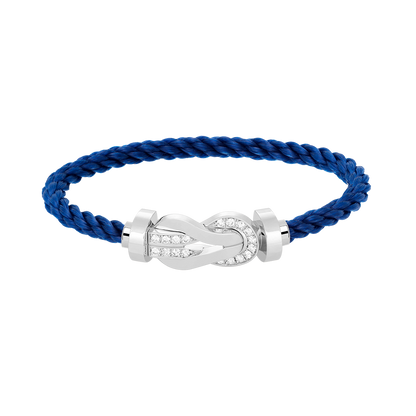 [Lumi Jewels]CHANCE LARGE 8 FIGURE BUCKLE HALF DIAMOND BRACELET SILVER