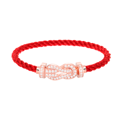 [Lumi Jewels]CHANCE LARGE 8 FIGURE BUCKLE FULL DIAMOND BRACELET ROSE GOLD
