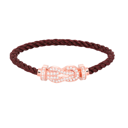 [Lumi Jewels]CHANCE LARGE 8 FIGURE BUCKLE FULL DIAMOND BRACELET ROSE GOLD