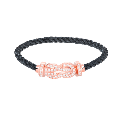 [Lumi Jewels]CHANCE LARGE 8 FIGURE BUCKLE FULL DIAMOND BRACELET ROSE GOLD