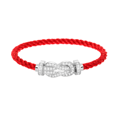 [Lumi Jewels]CHANCE LARGE 8 FIGURE BUCKLE FULL DIAMOND BRACELET SILVER