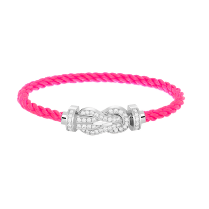 [Lumi Jewels]CHANCE LARGE 8 FIGURE BUCKLE FULL DIAMOND BRACELET SILVER