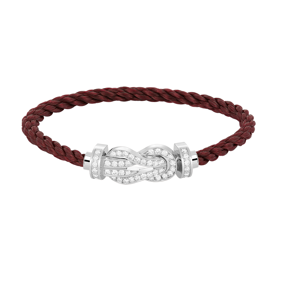 [Lumi Jewels]CHANCE LARGE 8 FIGURE BUCKLE FULL DIAMOND BRACELET SILVER