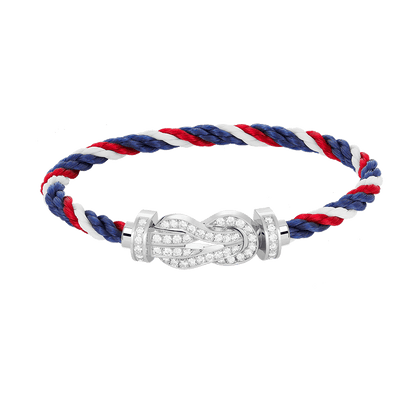 [Lumi Jewels]CHANCE LARGE 8 FIGURE BUCKLE FULL DIAMOND BRACELET SILVER