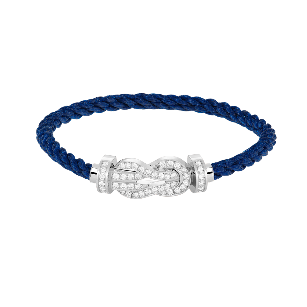 [Lumi Jewels]CHANCE LARGE 8 FIGURE BUCKLE FULL DIAMOND BRACELET SILVER