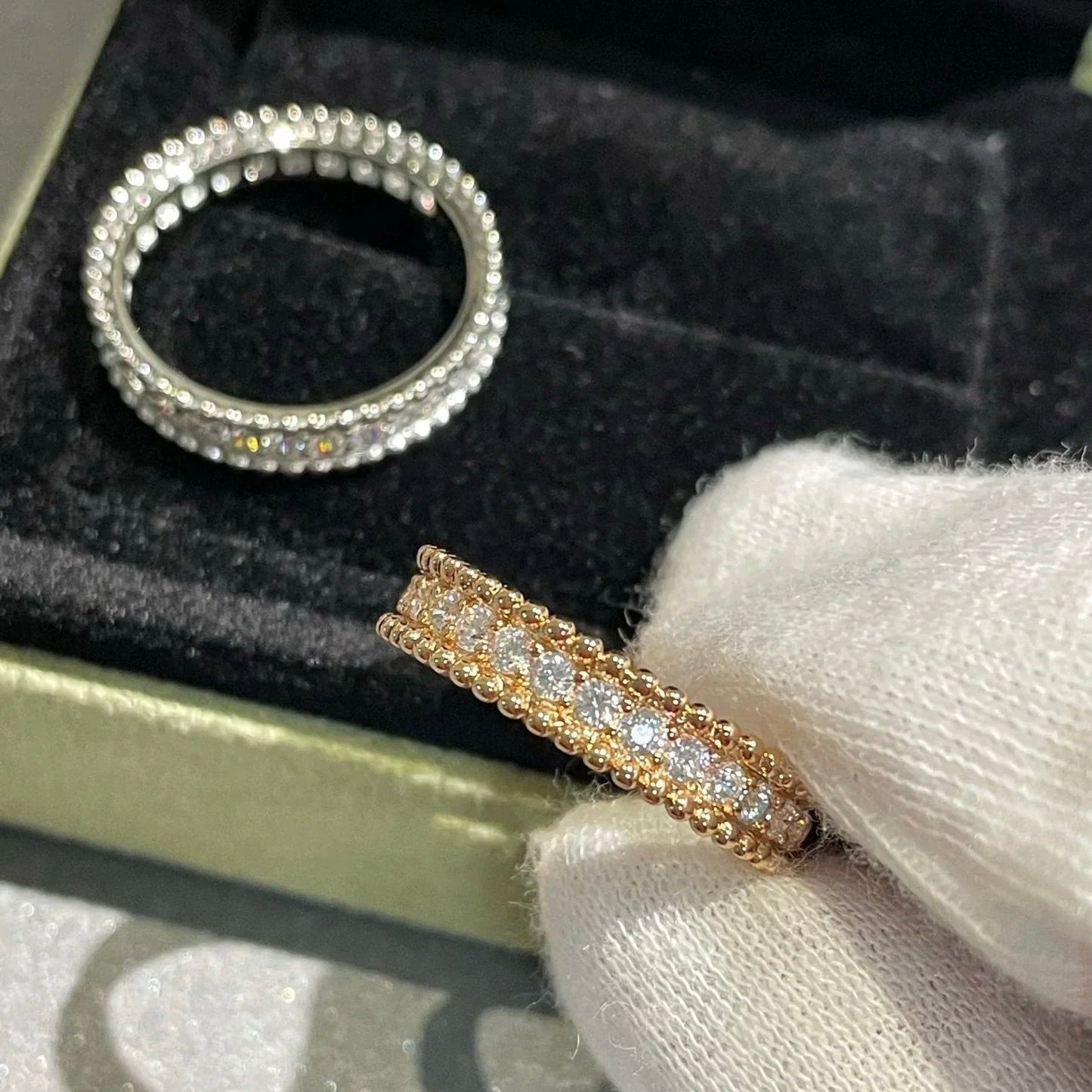 [Lumi Bijoux]BAGUE EN ARGENT PERLEE DIAMOND