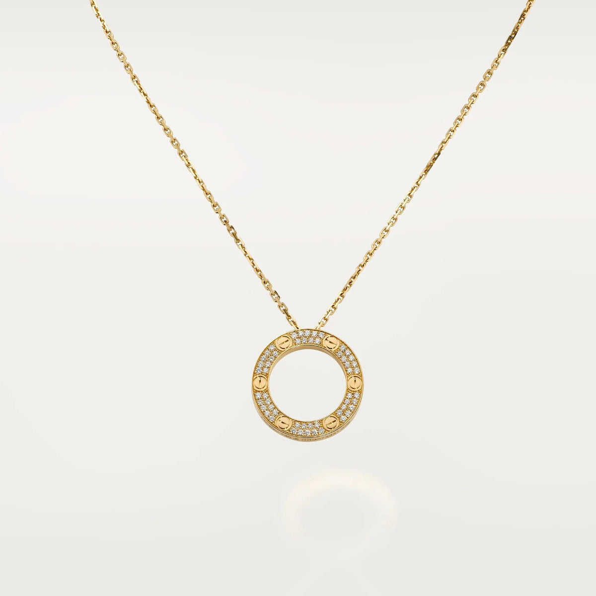 [Lumi Jewelry]LOVE NECKLACE 16MM  FULL DIAMOND