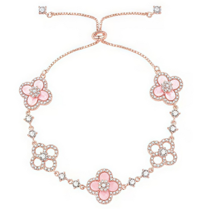 [Lumi Jewels]CLOVER 5 MOTIF PINK BLUE RED WHITE BRACELET