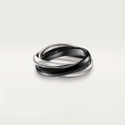 [Lumi Jewelry]TRINITY 3.2MM RING BLACK CERAMIC
