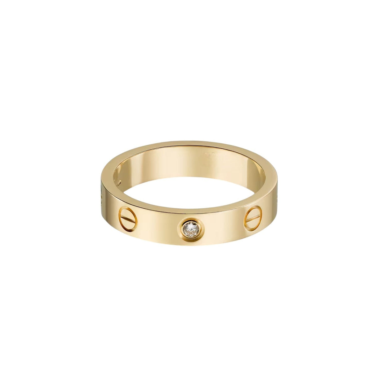 [Lumi Jewelry]LOVE 4MM 1 DIAMOND RING
