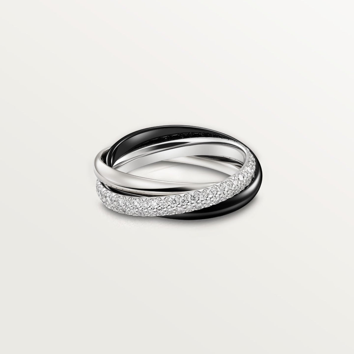 [Lumi Jewelry]TRINITY 3.2MM RING BLACK CERAMIC