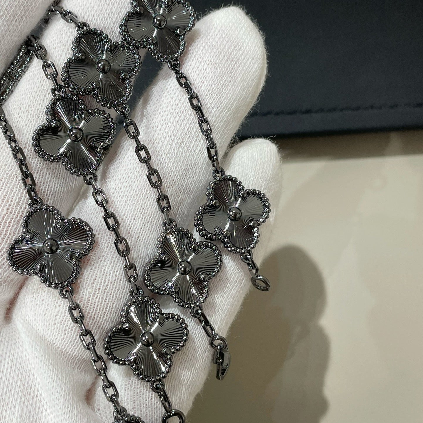 [Lumi Jewels]BRACELET CLOVER 5 MOTIFS NOIRS