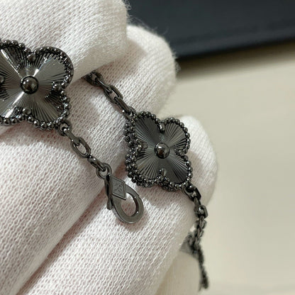 [Lumi Jewels]BRACELET CLOVER 5 MOTIFS NOIRS