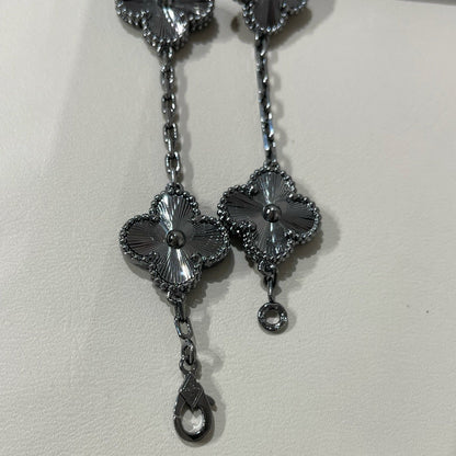 [Lumi Jewels]BRACELET CLOVER 5 MOTIFS NOIRS