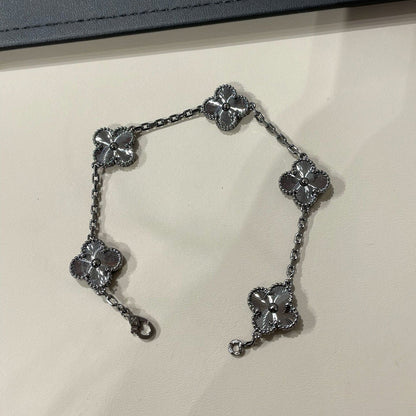 [Lumi Jewels]BRACELET CLOVER 5 MOTIFS NOIRS