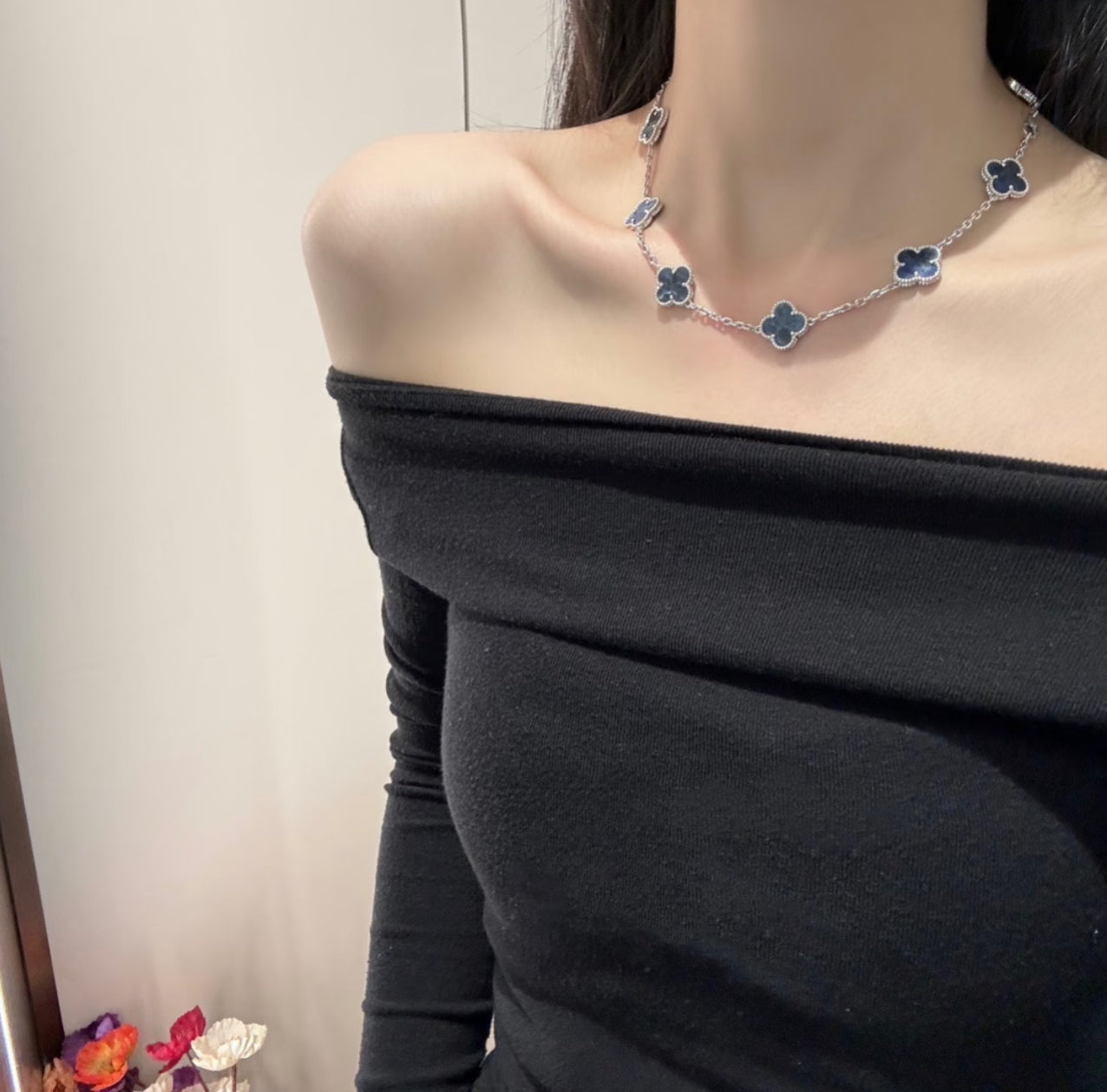 [Lumi Jewels]COLLIER TRÈFLE 10 MOTIFS PIERRE BIDEE