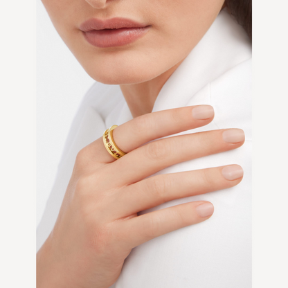 [Lumi Jewels]BAGUE SPIRALE ZERO 1 ONE-BAND AVEC LOGO AJOURÉ