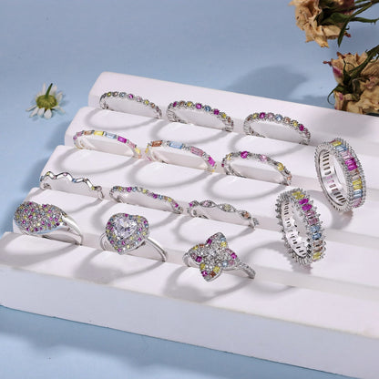 [Lumi Jewels]Elegant Energetic Round Cut Daily Ring