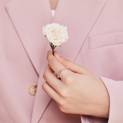 [Lumi Jewels]Unique Scintillating Round Cut Daily Ring