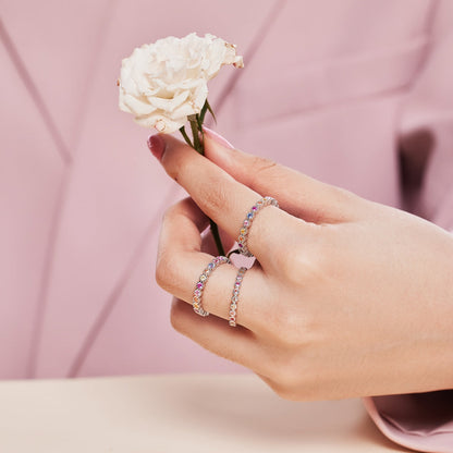 [Lumi Jewels]Unique Scintillating Round Cut Daily Ring