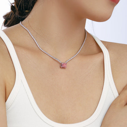 [Lumi Jewels]4.0 Carat Elegant Radiant Cut Necklace