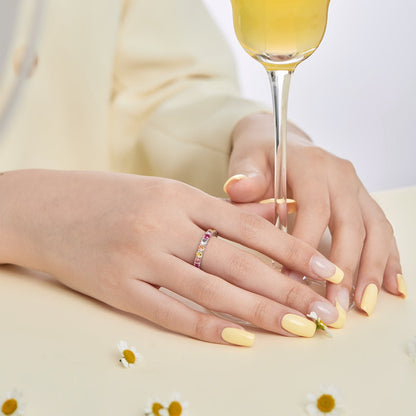 [Lumi Jewels]Dazzling Lustrous Round Cut Tennis Ring