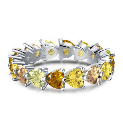 [Lumi Jewels]0.25 Carat Radiant Romance Heart Cut Lover Ring
