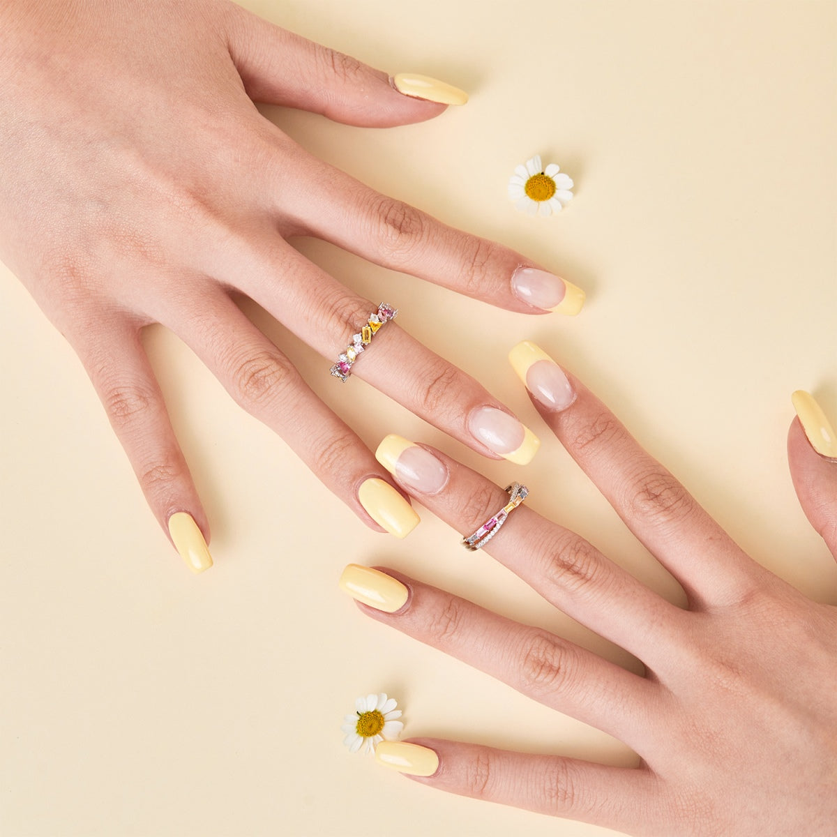 [Lumi Jewels]Dazzling Polychromatic Multi cut Daily Ring