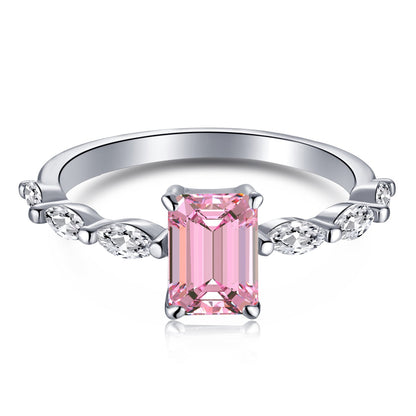 [Lumi Jewels]1.0 Carat Dainty Resplendent Radiant Cut Daily Ring