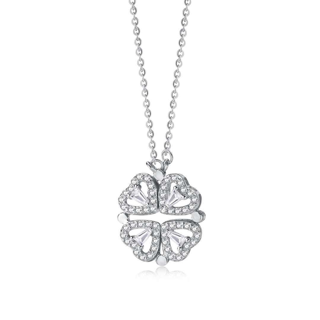 [Lumi Bijoux]Collier Orné Cœur Fleur