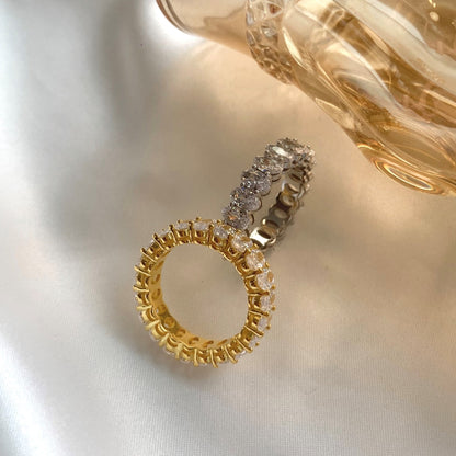 [Lumi Jewels]Ornate Oval Cut Tennis Ring