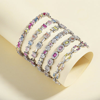 [Lumi Jewels]Dainty Charming Emerald Cut Daily Bracelet