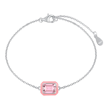 [Lumi Jewels]2.0 Carat Sparkling Colorful Emerald Cut Daily Bracelet