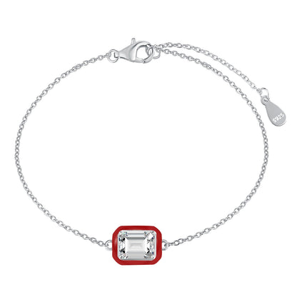 [Lumi Jewels]2.0 Carat Sparkling Colorful Emerald Cut Daily Bracelet