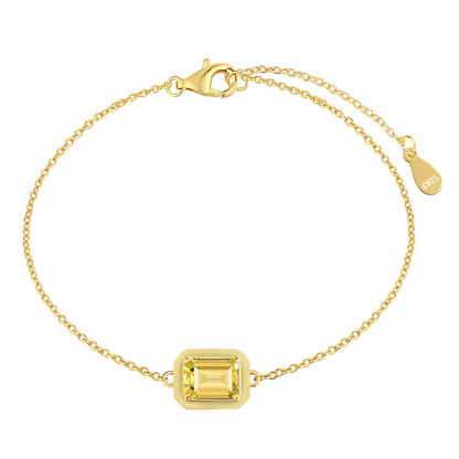 [Lumi Jewels]2.0 Carat Sparkling Colorful Emerald Cut Daily Bracelet