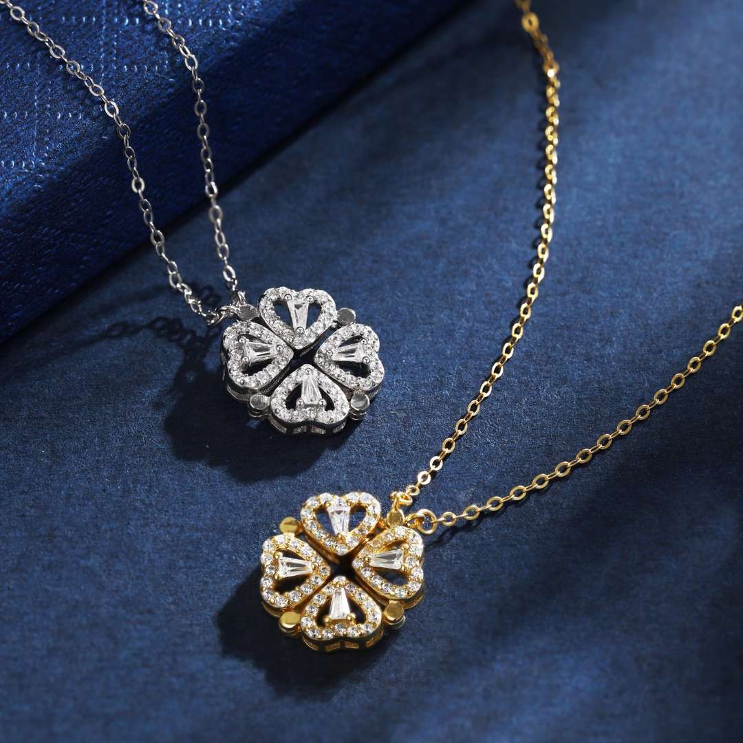 [Lumi Bijoux]Collier Orné Cœur Fleur