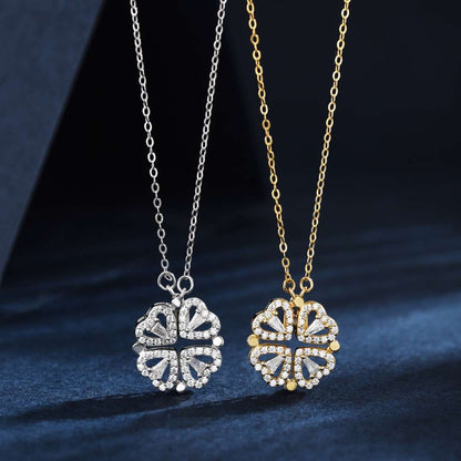 [Lumi Bijoux]Collier Orné Cœur Fleur