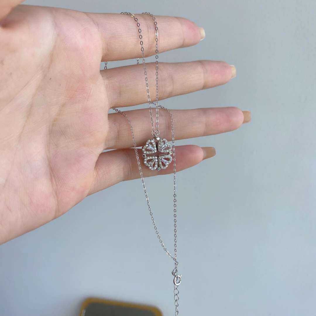 [Lumi Bijoux]Collier Orné Cœur Fleur