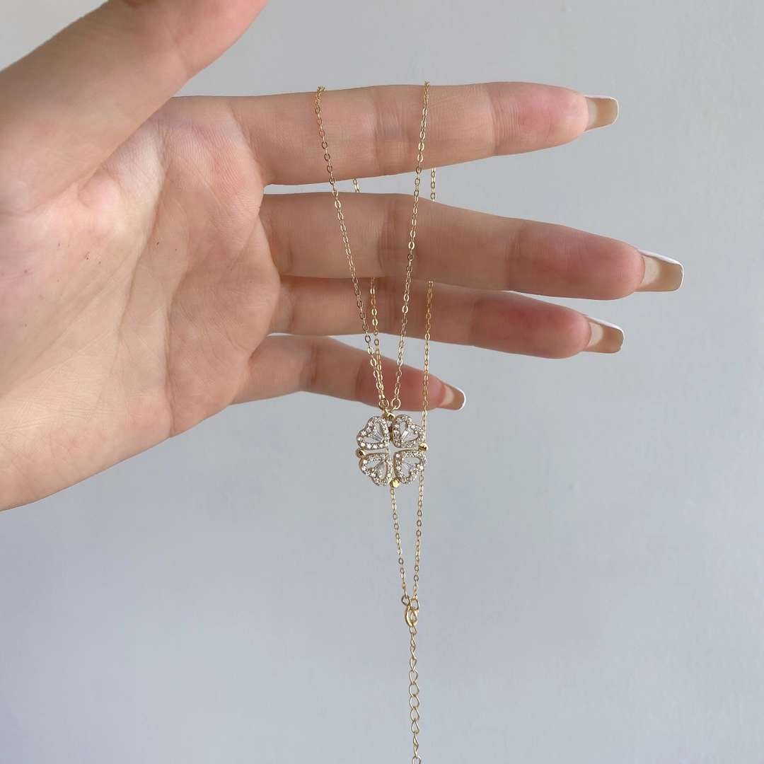 [Lumi Bijoux]Collier Orné Cœur Fleur