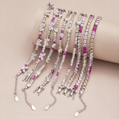 [Lumi Jewels]Romantic Heart Shape Round Cut Lover Bracelet