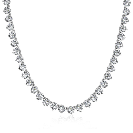 [Lumi Jewels]Ornate Heart Cut Tennis Necklace