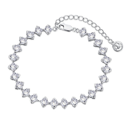 [Lumi Jewels]0.5 Carat Ornate Princess Cut Daily Bracelet