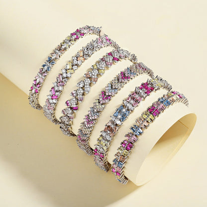 [Lumi Jewels]Ornate Sparkling Round Cut Party Bracelet